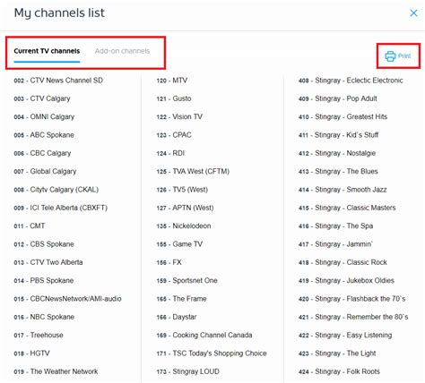 shaw unwanted channels